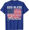 God Bless America USA Flag 4th of July Patriotic T-Shirt UnisexGraphic T Shirts Cotton Casual Daily Four Seasons