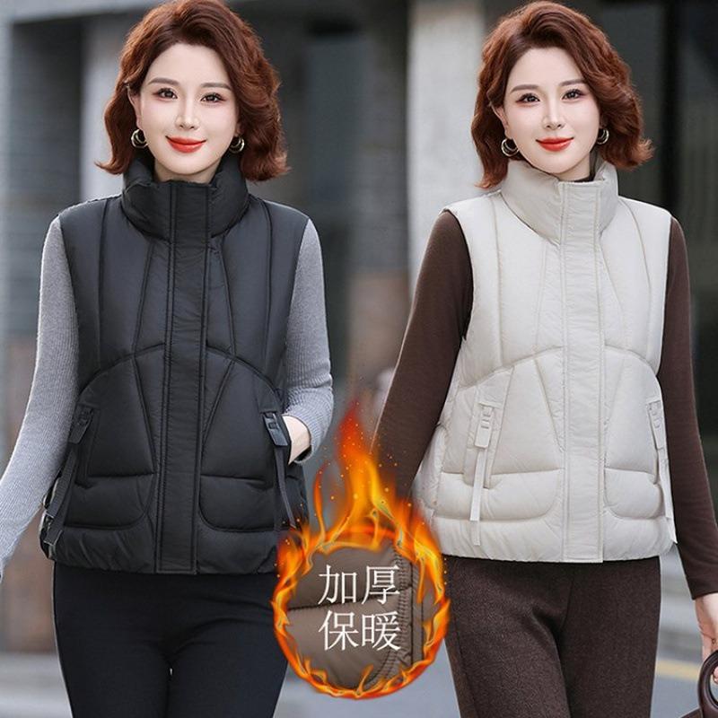 Vest women's short outer wear new autumn and winter loose versatile vest thickened vest