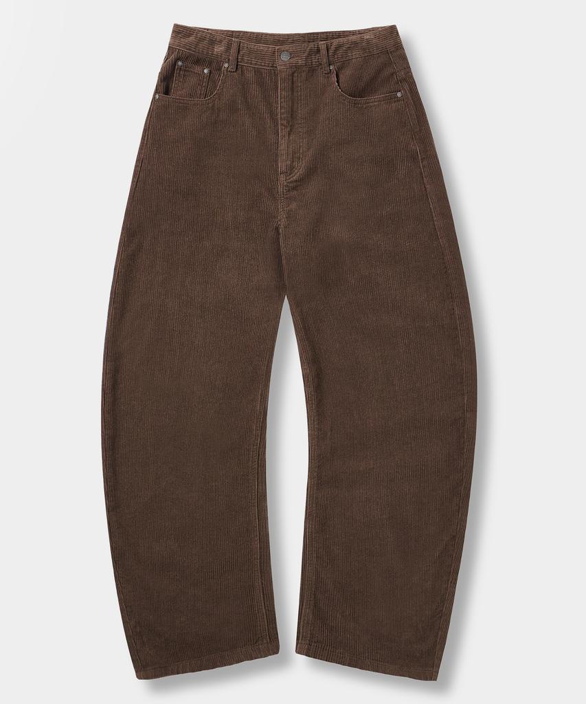 Dimiteulibeullaeg Essential Fade Wash Curved Pants_Corduroy Brown