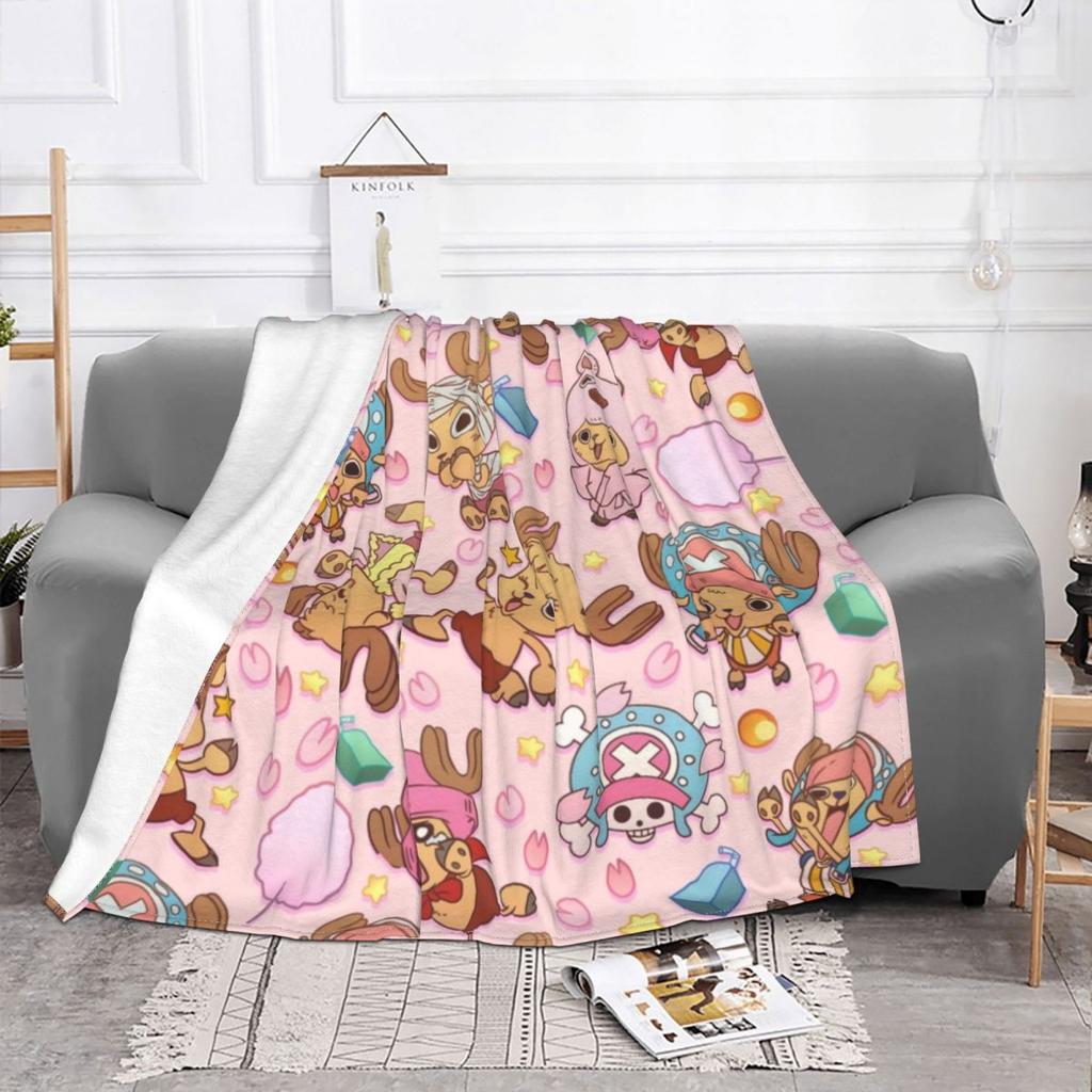 Tony tony chopper! Decke Flanell Frühling Herbst Anime Multifunktions Super Warm Überwurf Decke für Bett Outdoor Tagesdecken