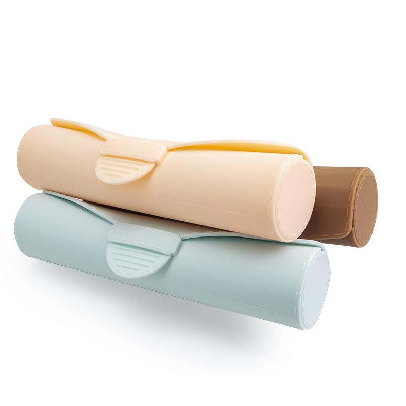 Makeup Brush Set Storage Bag, Desktop Makeup Brush Storage Silicone Bag, Silicone Makeup Brush Brush Bag.