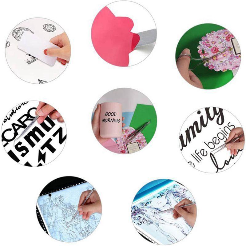 AT21-DIY Sewing Stitching Punch Carving Kit Silhouette Cameos Lettering Tool Silhouette Accessories 18Piece