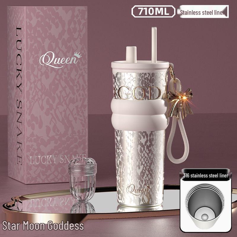 Shangqi Star Moon Goddess 316L Insulated Straw Bottle