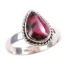 Natural Garnet Gemstone 925 Solid Sterling Silver Jewelry Ring Size 7.5 i4B20