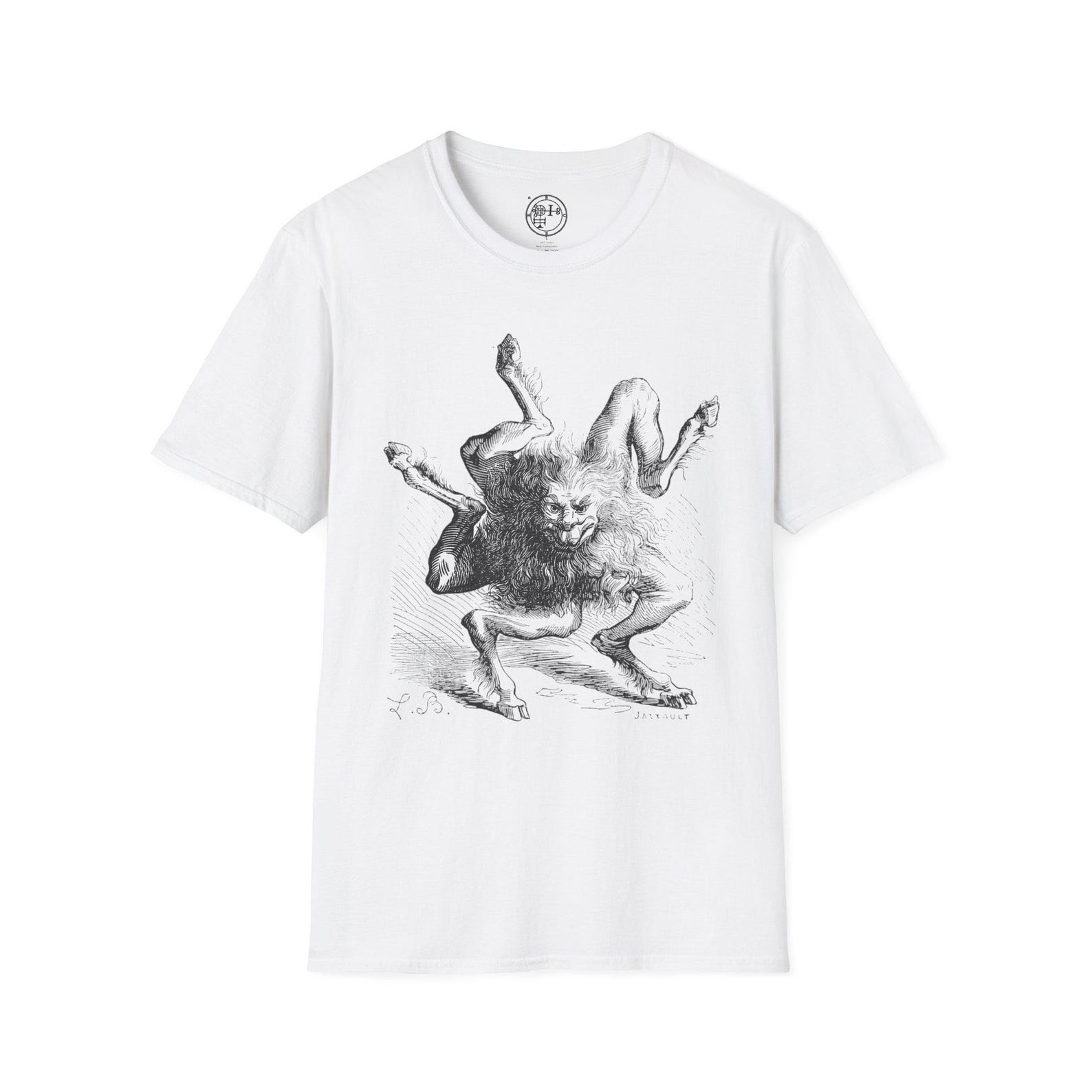 Buer Demon Occult T-Shirt | Ars Goetia Sigil Tee | Gothic Demonology Shirt | Medieval Occult Graphic Tee | Dark Academia Horror Apparel S