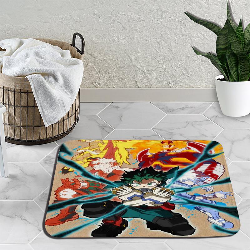 Amime meu herói academia tapetes deku midoriya izuku bakugou tapete dos desenhos animados quarto sala de estar macio antiderrapante área