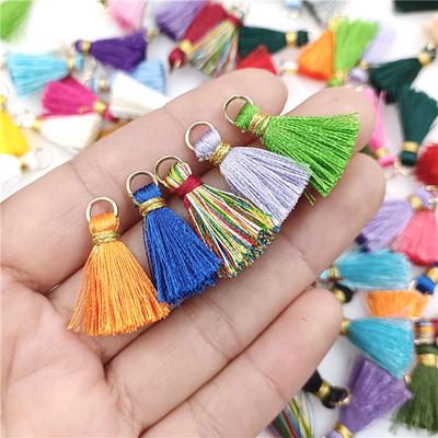 100Pcs Band Loops Fringes Handmade Materials Hair Accessories Small Tassel Jewelry Accessories Fashion Gold Thread DIY Earrings
