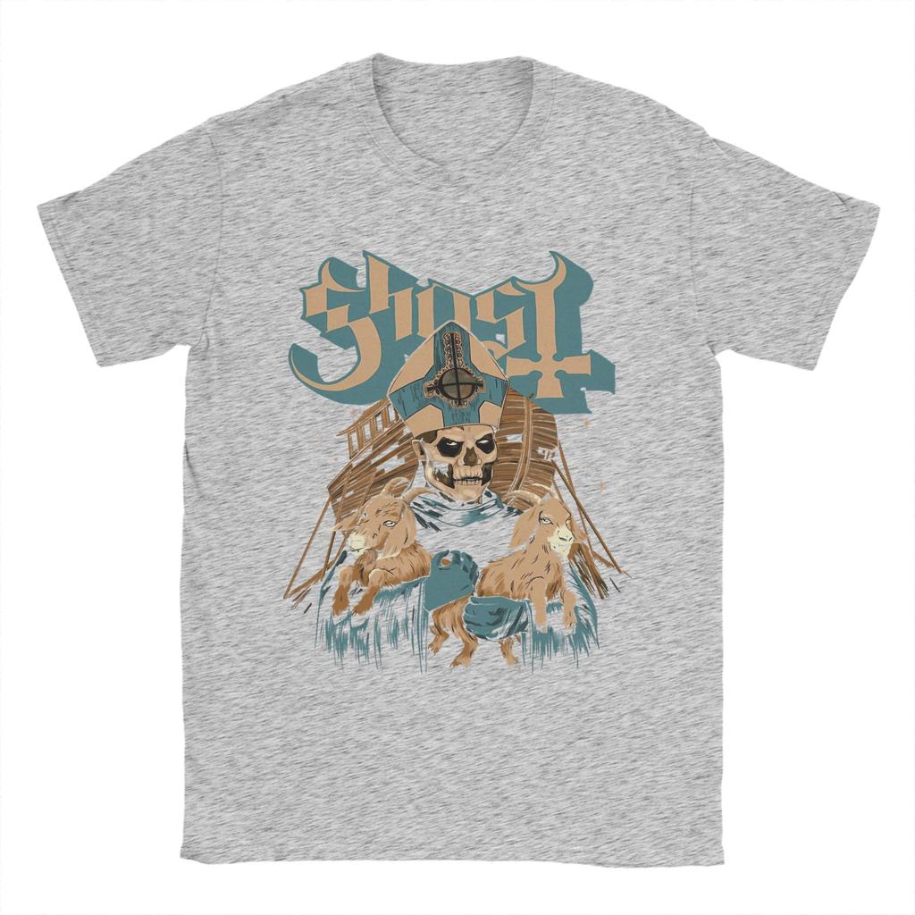 Men Ghost Band T Shirt  Pure Cotton Tops Vintage Short Sleeve Crew Neck Tee Shirt Gift Idea T-Shirt