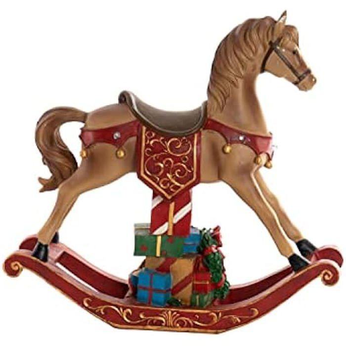 Vánoční dekorace - DKD Home Decor - Hnědá a červená - Pryskyřice - 40x40x31 cm - Interiér