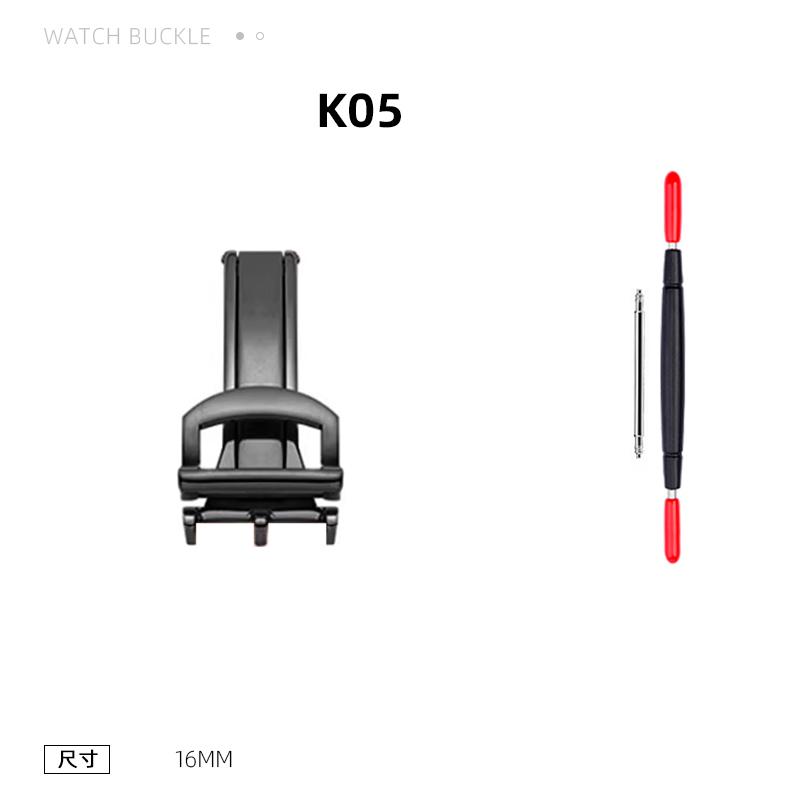 

16mm Watch Buckle For IWC Nylon Rubber Leather Watch strap Stainless Steel Folding Buckle Replacement Solid Metal Watch Clasp 16mm чорний