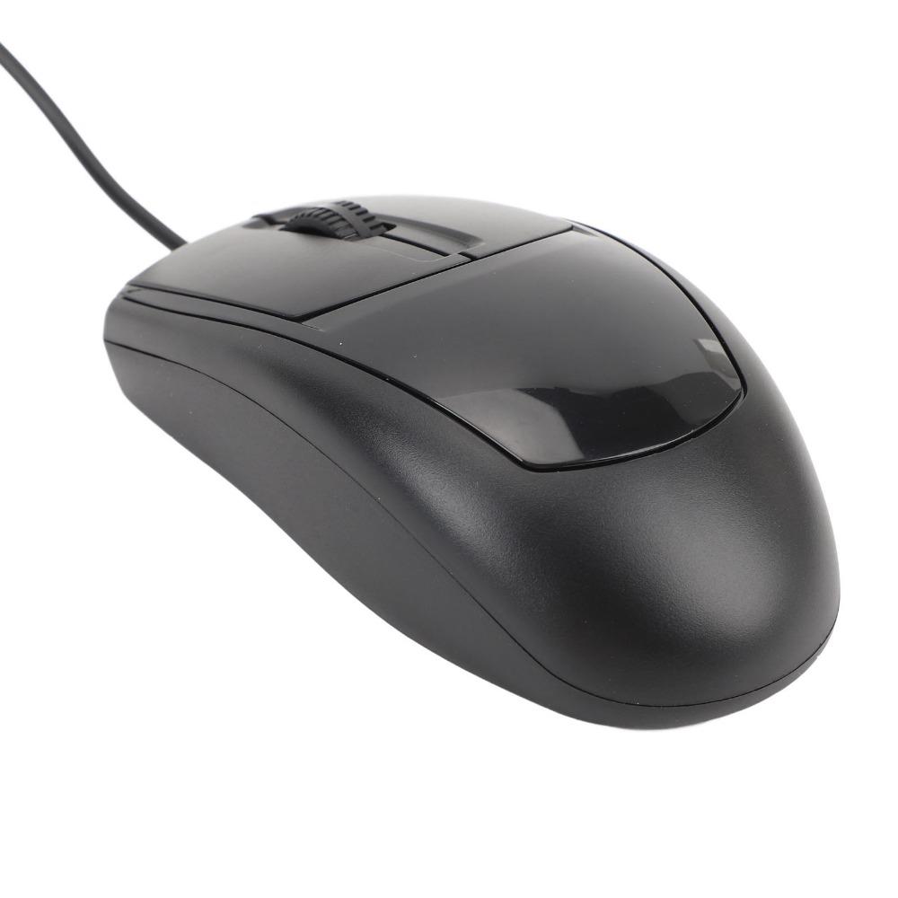 Black USB Wired Mouse Plug Play Optical Mouse Comfort Grip Ergonomic Mouse  Gaming