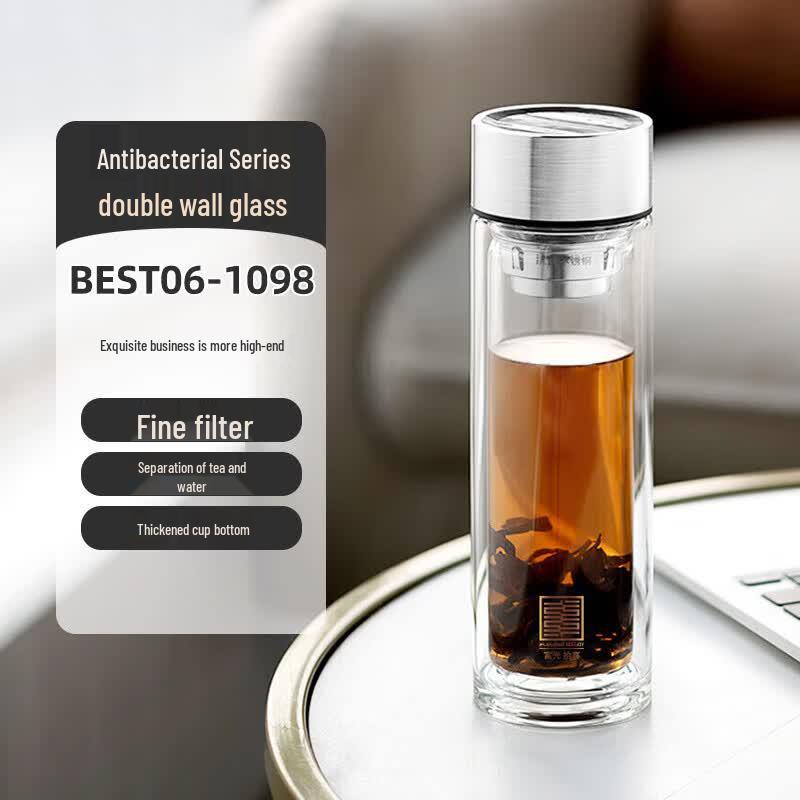 FUGURNG BESTJOY Xuanyu Double-Layer Glass Tea Infuser Bottle