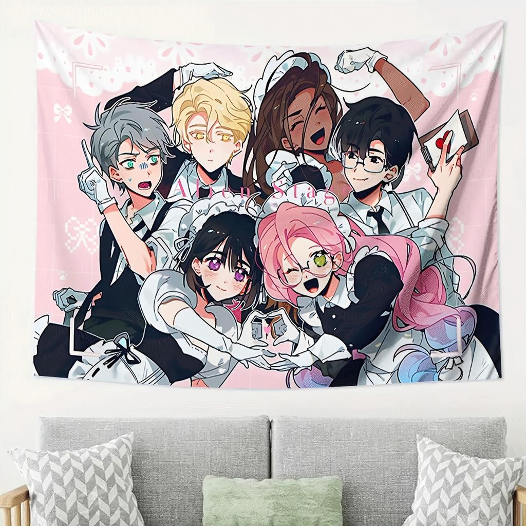 AAlien Stage Anime Tapestry Official Theme Wall Hanging Bedroom Anime Room Decor Halloween Decoration Accessories Gift For Fans