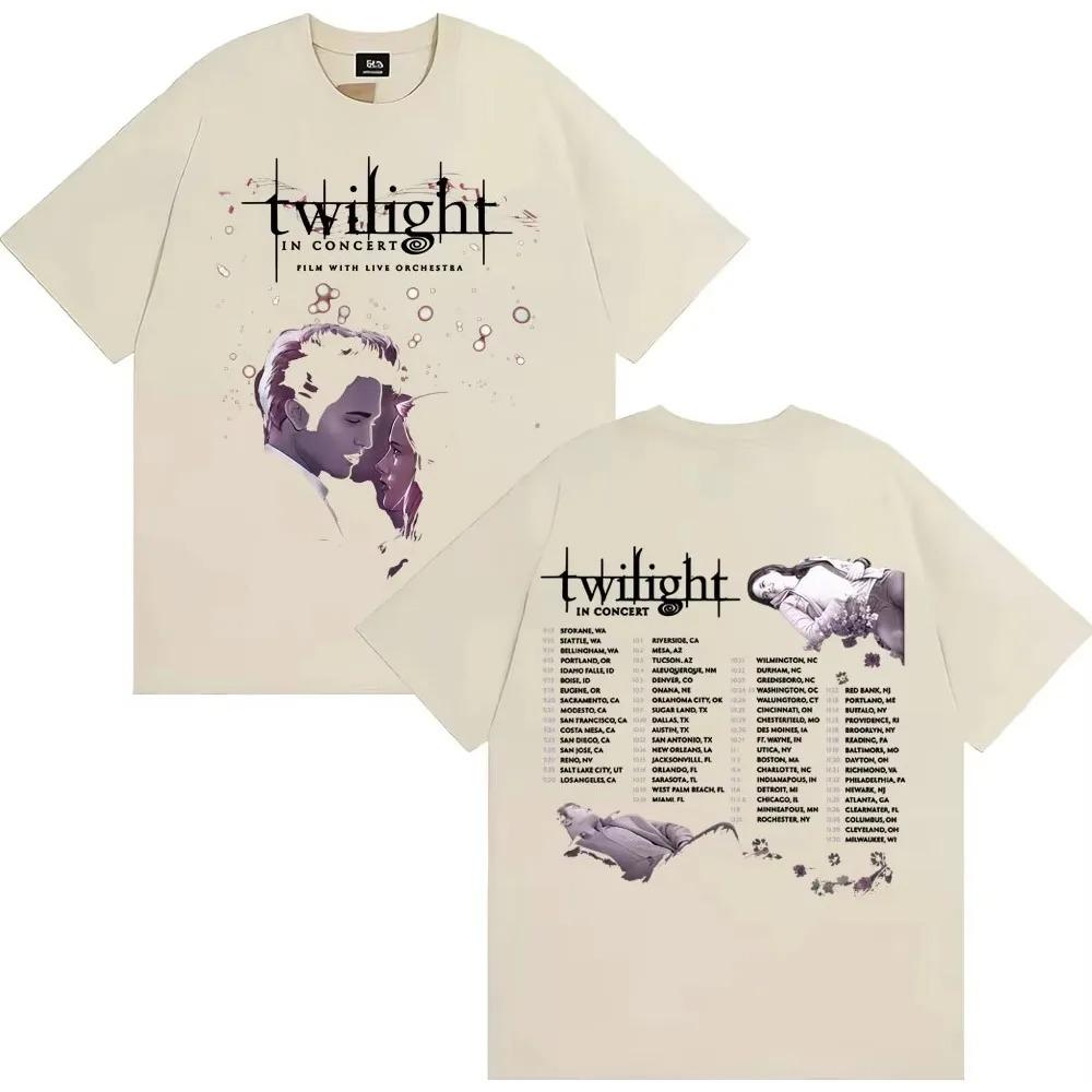 Twilight 2026 Concert Tour TShirt Vampire Werewolf Romance Bella Edward Cullen TShirt Unisex Fashion Mens Cotton TShirt S
