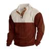 Autumn Winter New Men's Outdoor Corduroy Casual Stand Up Collar Long Sleeved Pullovers Daily Comfortable Versatile Fashionable Loose Pullovers