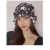 Womens Swim Cap for Long Hair Cute Korean Style Colorful Fabric Design Elegant Beach Photography Hot Spring Swimming Cap