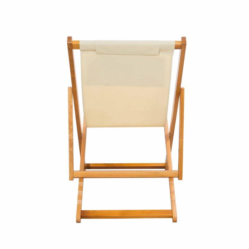 Chilienne Pliante Inclinable En Bois De Peuplier Chili Beige Mobilier Raineau