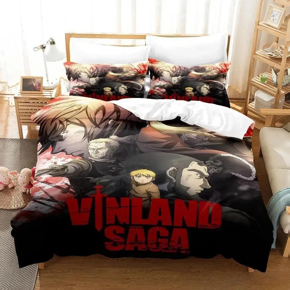 3D Anime Vinland Saga Bedding Set Single Twin Full Queen King Size Bed Set Adult Kid Bedroom Duvet Cover Sets For Home Textiles
