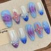 10pcs Hand Painted Gel Press Nails Beautiful Luxury Customized Design Handmade Press On Nails