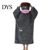 Morbida Calda Tuta da Casa, Coperta Indossabile con Cappuccio Creatura dalla Grande Bocca, Felpa Larga in Pile con Cappuccio Peluche per Donna Uomo, Mantello Cosplay Invernale con Bottoni