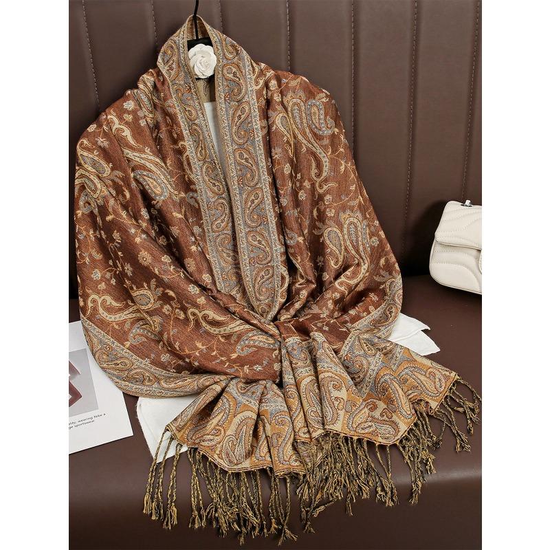 Luxury Winter Cashmere Pashmina Shawl Lady Wrap Warm Autumn Scarves Design Print Female Foulard Cotton Stoles Scarf