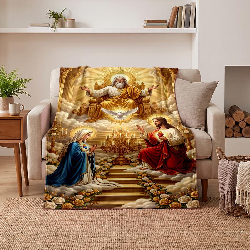 Divine Mercy (5) Soft Warm Flannel Blankets Comfortable Blanket for Home Decoration Gifting