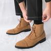 Designer Winter Trend Pointed Lace Up Suede Leather Casual Ankle Boot For Men Fashion New Comfortable Chelsea Leather Shoes
