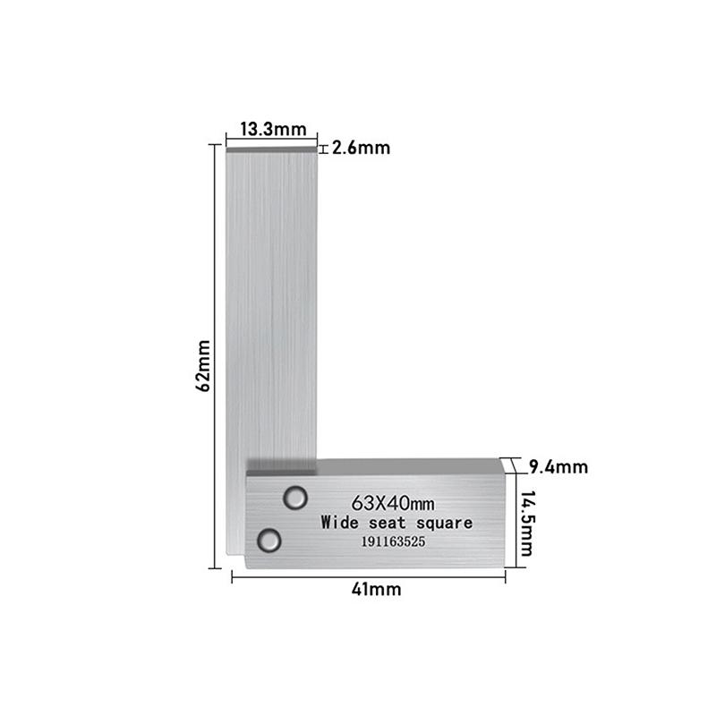 

Высокоточная L-образная угольниковая линейка из углеродистой стали, 90° Прямоугольный измерительный инструмент для деревообработки и механической обработки as the picture