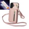 Crossbody Zipper Card Solt Leather RFID Wallet Phone Case For iPhone 17 Pro Max 16 15 14 Plus 13 12 11 XS 16E Pocket Purse Cover