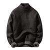 Men's Fleece-Lined Half-Neck Sweater - Warm, Skin-Friendly, Multi-Color Knitwear, Perfect Base Layer