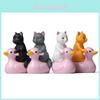 Waterplay Series Pvc Cartoon Duck Cat Miniature Garden Decor For Gifts And Party Favors