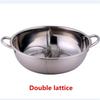 28-30 cm Edelstahl 1,5 mm 2 Gitter dick Doppel-Ohr-Suppenkocher Hot Pot Twin geteiltes Kochgeschirr Teller Induktionsherd