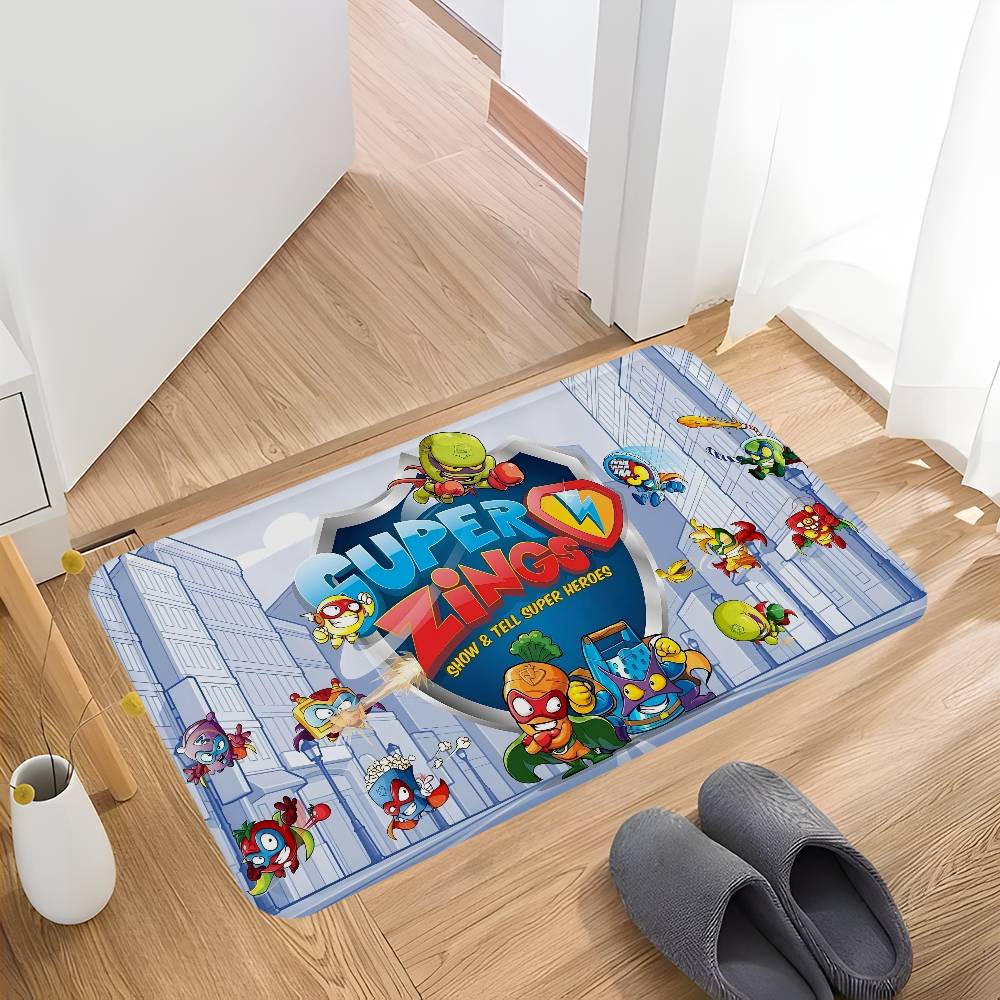 Tappetino da Bagno Cartone Animato Carino Super Zings Stile INS Morbido Pavimento Camera da Letto Casa Tappetino Lavanderia Antiscivolo Benvenuto Zerbino