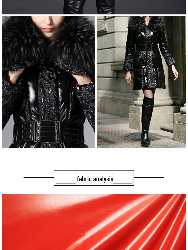 High-Gloss Waterproof 40D PU Nylon Taffeta Down Jacket Fabric