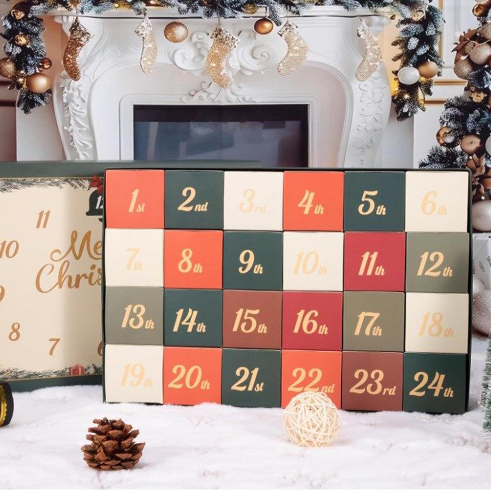 

2025 Christmas Countdown Calendar 2D Acrylic Advent Calendar 24 Days Holiday Party Favor For Kids Adult Family Home Office Decor A