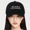 Korean Style 'No New Friends' Embroidered Unisex Baseball Cap with Sun Visor