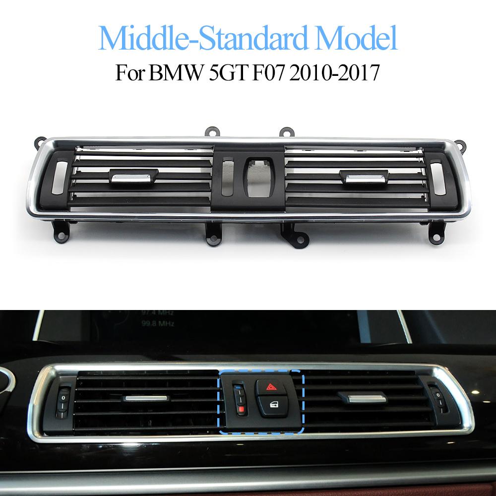 Front Console Chrome Central Air Conditioner AC Vent Grill For BMW 5 Series GT F07 528 535 550 2010-2017 64229142584 64229142590