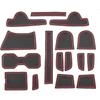SXCY for - Jeep Renegade Accessories  Renegade Door Slot Mats Cup Holder erts Liner Coasters Console erts Liner Waterproof Mats (red)