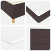 Box Spring Bed with Headboard Dark Brown 190 x 120 cm Fabric