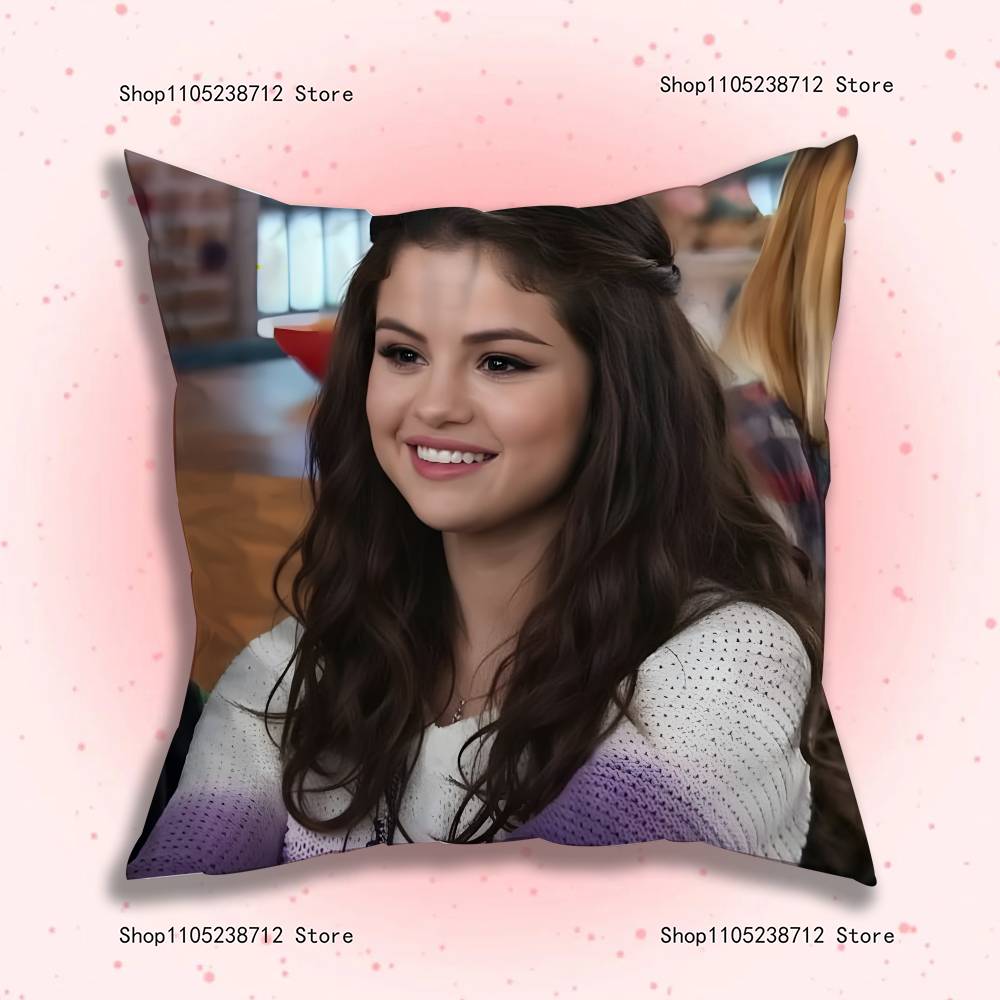 S-Selenas G-Gomez Pillowcase Pillowslip Cushion Plush Boys Girls Cartoon Anime Kawaii Decoration Kids Birthday Cute Gifts