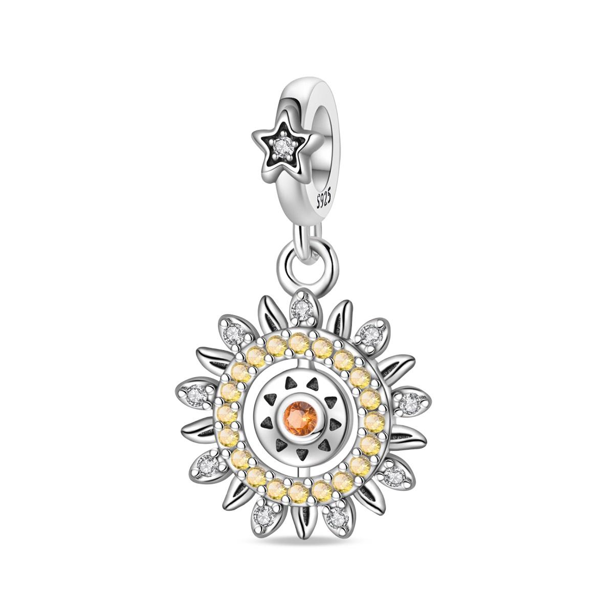 Оригинальные медные подвески Роскошный кулон Солнце Звездные бусины Подходят для браслета DIY Женские Изготовление Деликатный подарок Украшения