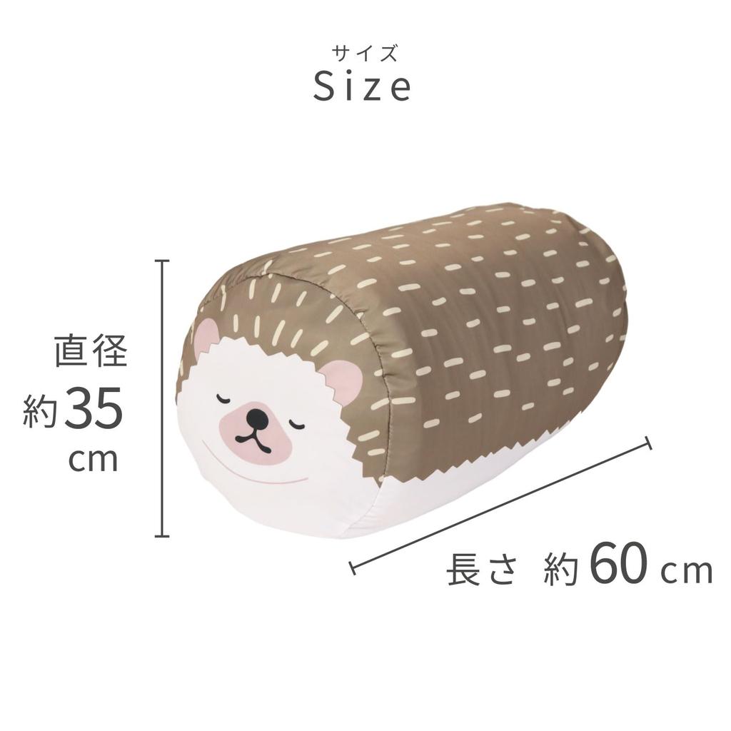 Toyo Case Cool Futon Cushion Friends, Size: Approx. 35cm Diameter x 60cm Length, WEB-COOL (Hedgehog)
