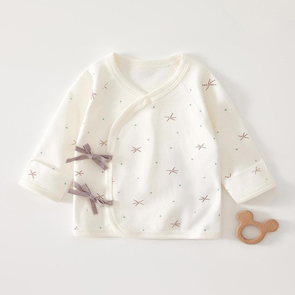 Newborn Baby Long-Sleeve Pure Cotton Top - 0-3 Months, Spring/Autumn