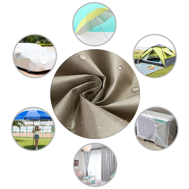 1PC Tent Sunshade Sun Shade Thin Beach Umbrella Silver Coated Outdoor 210T Ripstop Waterproof Fabric Screen Oxford Cloth Awning