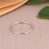 Modern Minimal Silver Ball Ring, Thin Sterling Silver Band, Elegant Stackable Ring for Women.