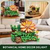 Flower Botanical Bonsai Building Set 924pcs Gift for Home Decor, Adults and Kids Sunflower Chrysanthemum