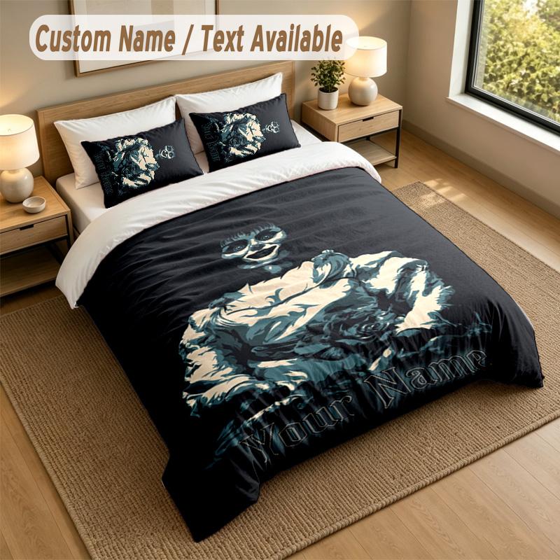 3Pcs Bedding Set Custom Name Text, 1 Sheet 2 Pillowcases Home Bed DecorThe Conjuring Annabelle