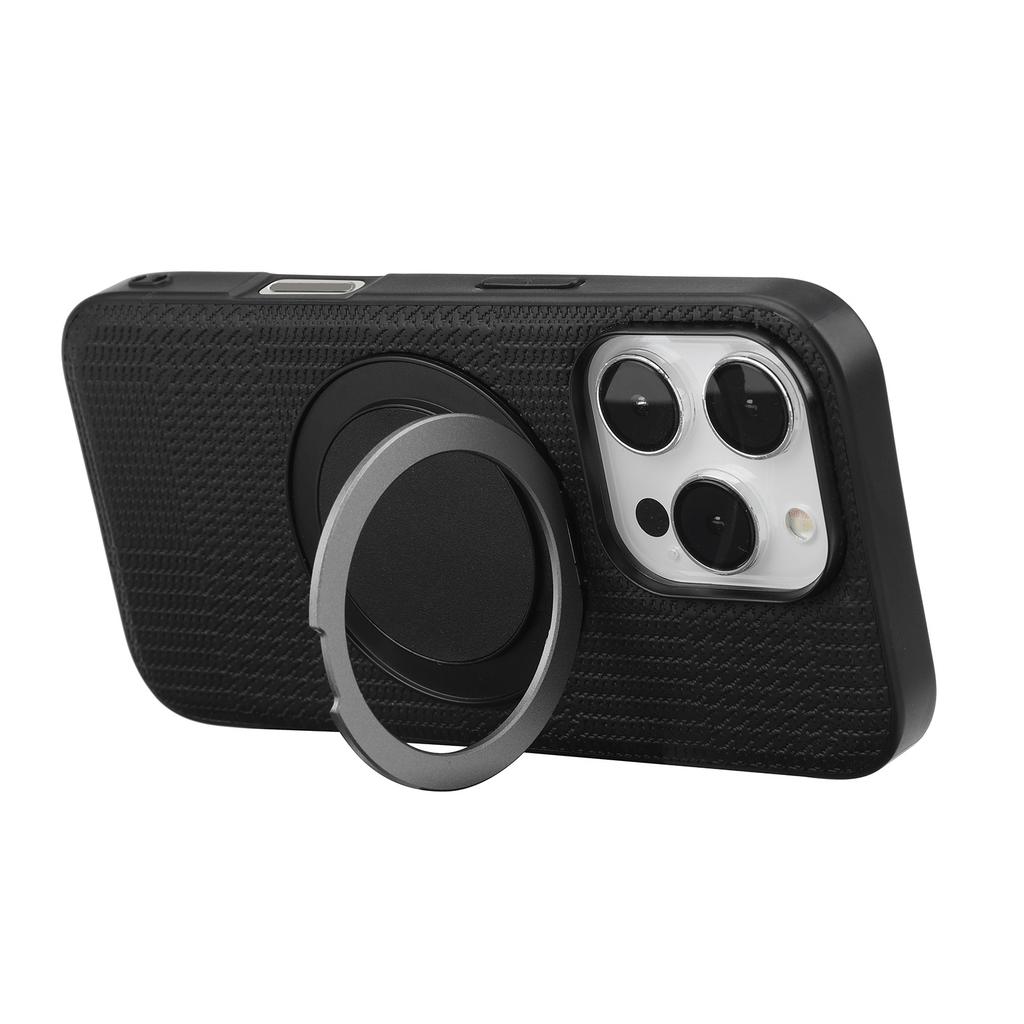 VILI D-THS Series for iPhone 16 Pro Max Magnetic Case Ring Kickstand PC TPU Phone Back Cover with Strap