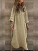 New Women's Spring Summer Elegant Solid Color Irregular Dress Simple Button Pocket Long Dress Women's Clothing