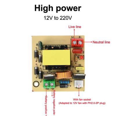 DC 12-16,8V auf 220V Step-Up Leistungsmodul Hohe Leistung 100W Boost-Wechselrichtermodul Leistungsregler Zweikanal-Booster-Modul